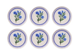 Hermia Blue Branch Platos de Postre (6 piezas) Azul, Verde, Blanco